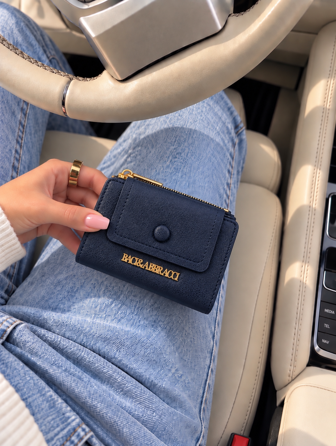 Portafoglio Baci & Abbracci Grace Blu Polvere