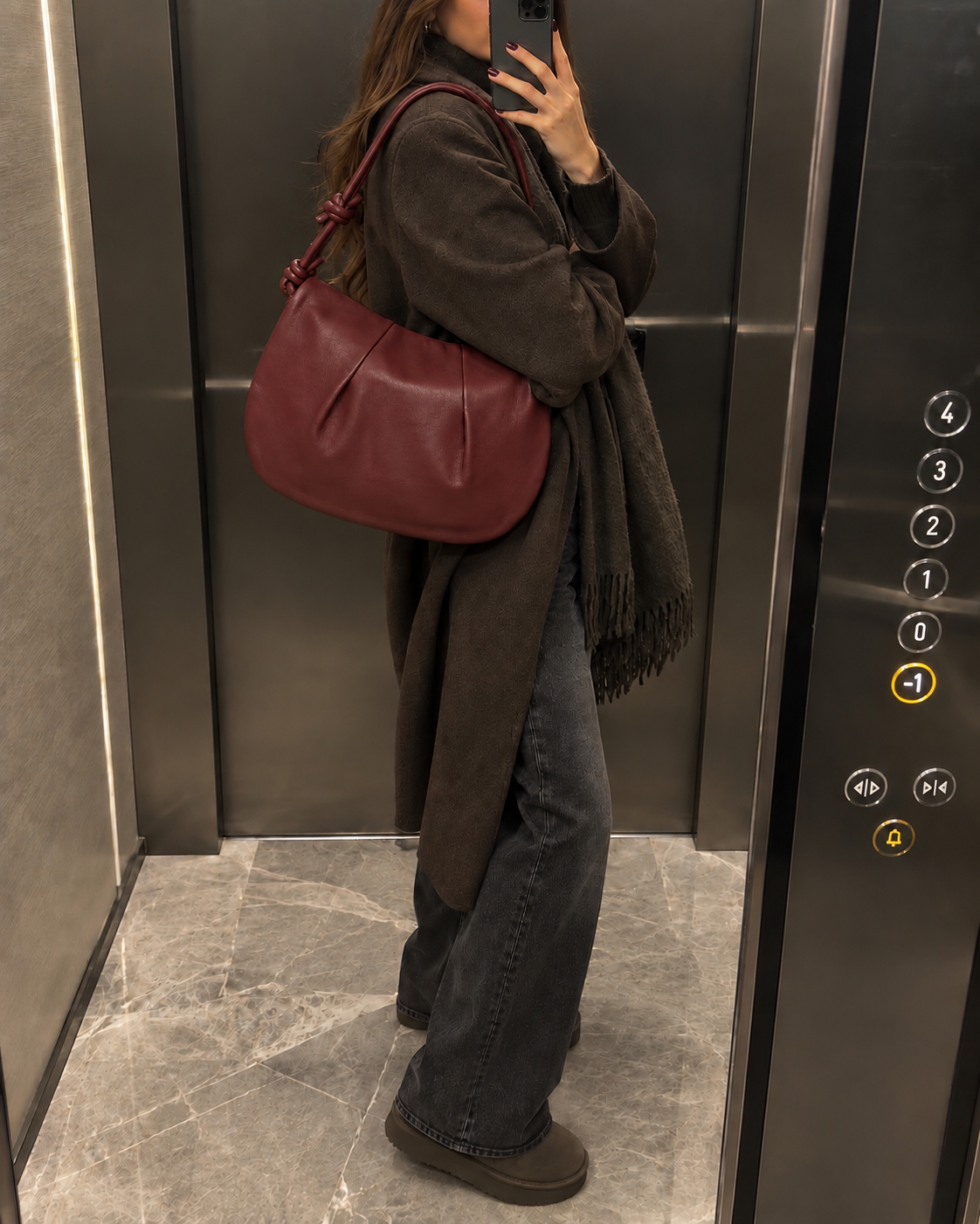 Borsa Livia Bordeaux