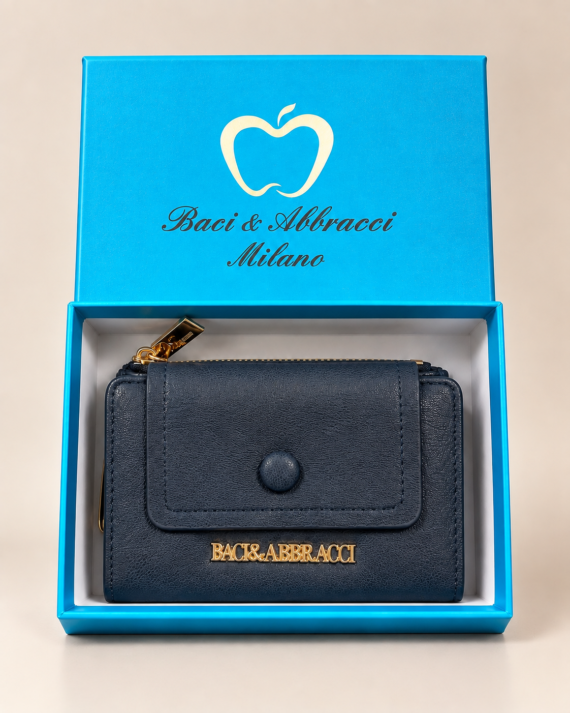 Portafoglio Baci & Abbracci Grace Blu Polvere
